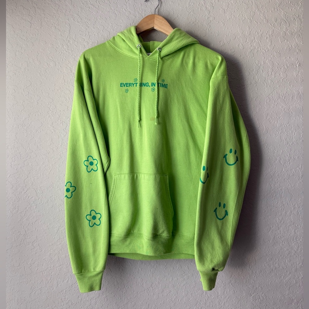 Green doodle hoodie